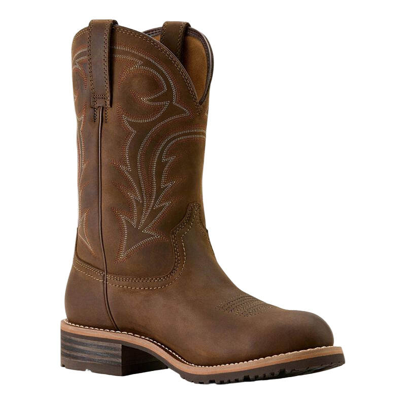 Ariat Men's Hybrid Rancher U Toe Cowboy Boot- Distressed Brown