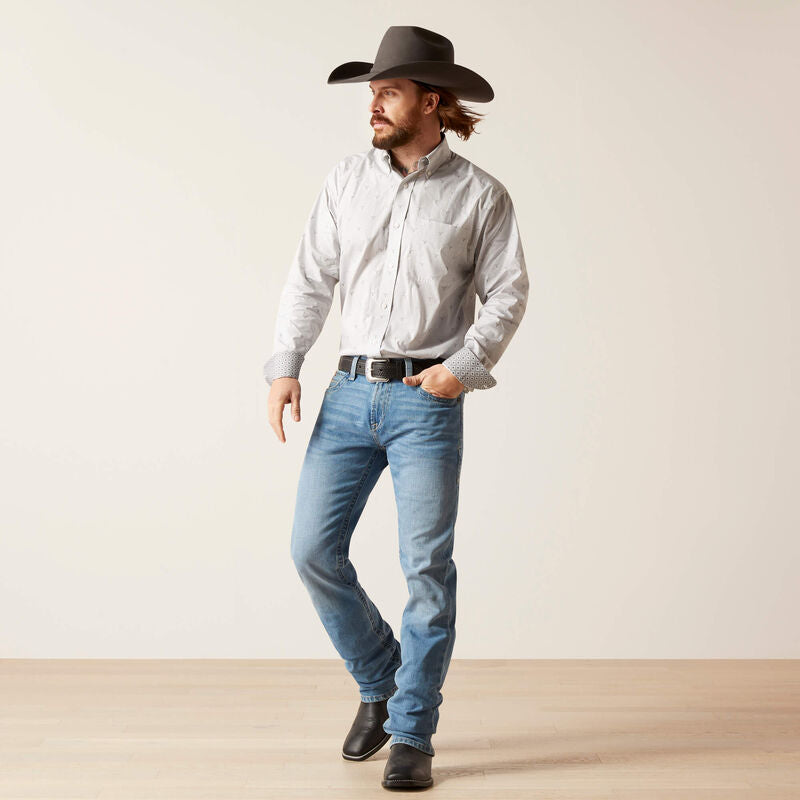 Ariat Men's Wrinkle Free Victory Classic Fit Shirt- Eileen Grey