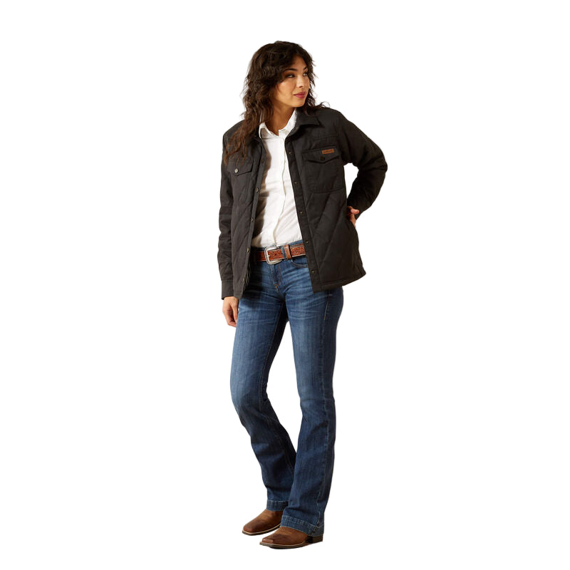 Ariat Women's Grizzly Quilted Barn Jacket -BLACK