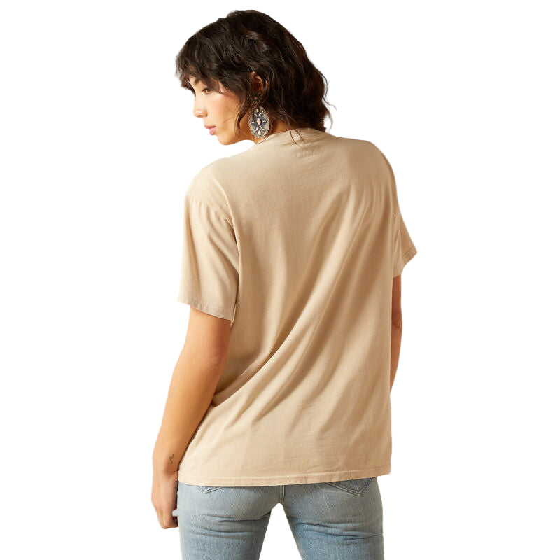 Ariat Women's Short Sleeve Ride On Tee Shirt - Oyster Grey Mineral Wash - Irvine Tack & Western Wear