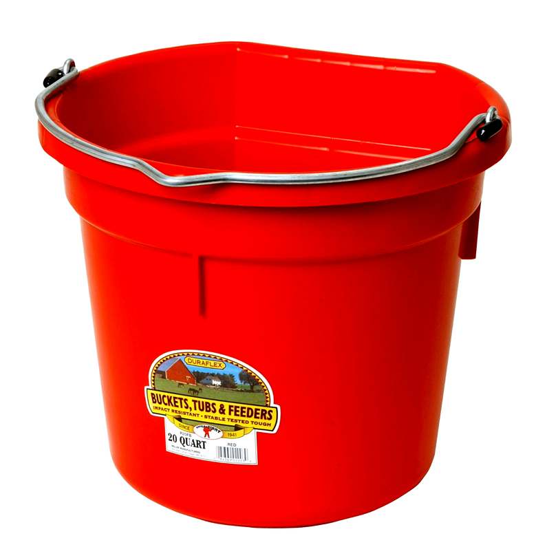 Flat Back 20 Quart Bucket - Irvine Tack & Western Wear