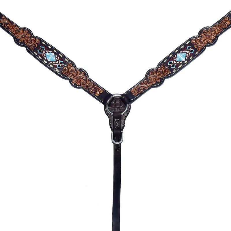 Bar H BER221-Western Leather Breast Collar