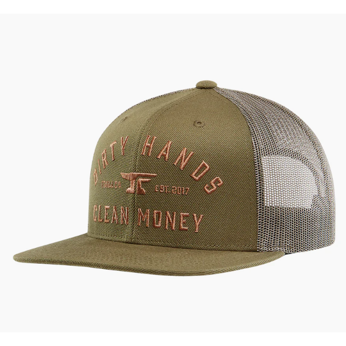 Troll DHCM Classic Flat Trucker Cap- Military Green