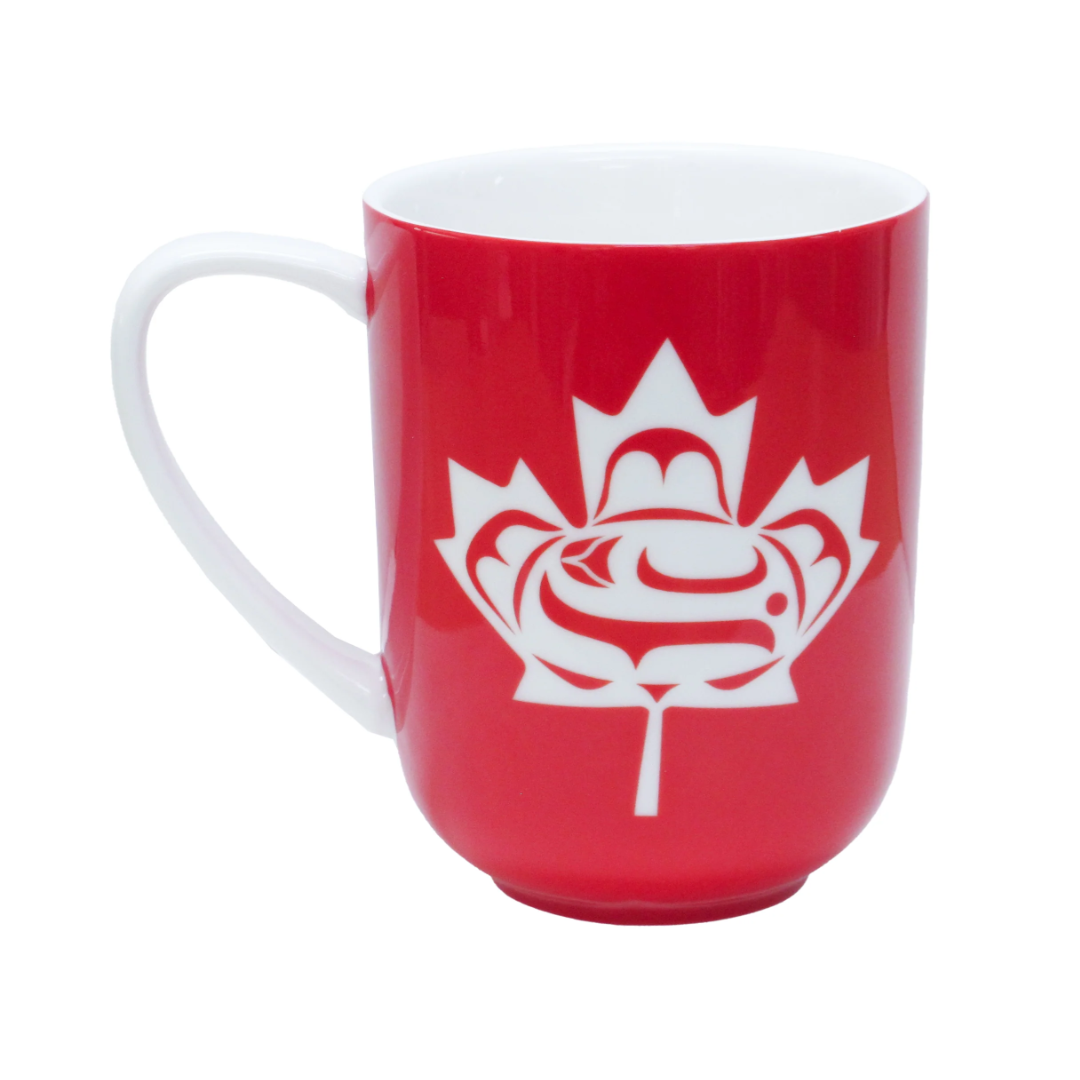 Curtis Wilson Standing Together 16 oz Porcelain Broad Mug - Red