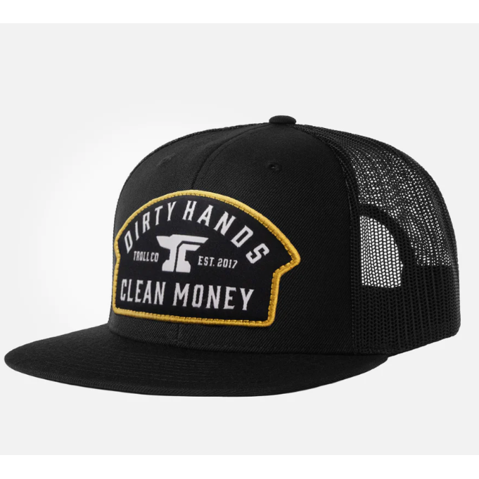 Troll DHCM Patch Flat Snapback Cap- Black