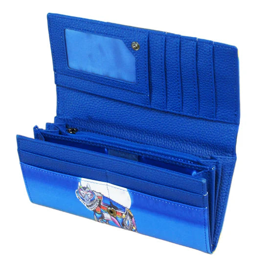 Jessica Somers Wolf Wallet- Blue