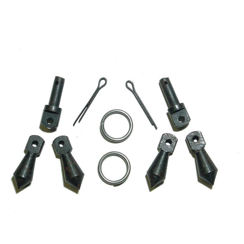 Metalab Set Of Accessories - 4 Jingle Bobs 2 Key Rings 2 Pins 2 Spur Pins = Black