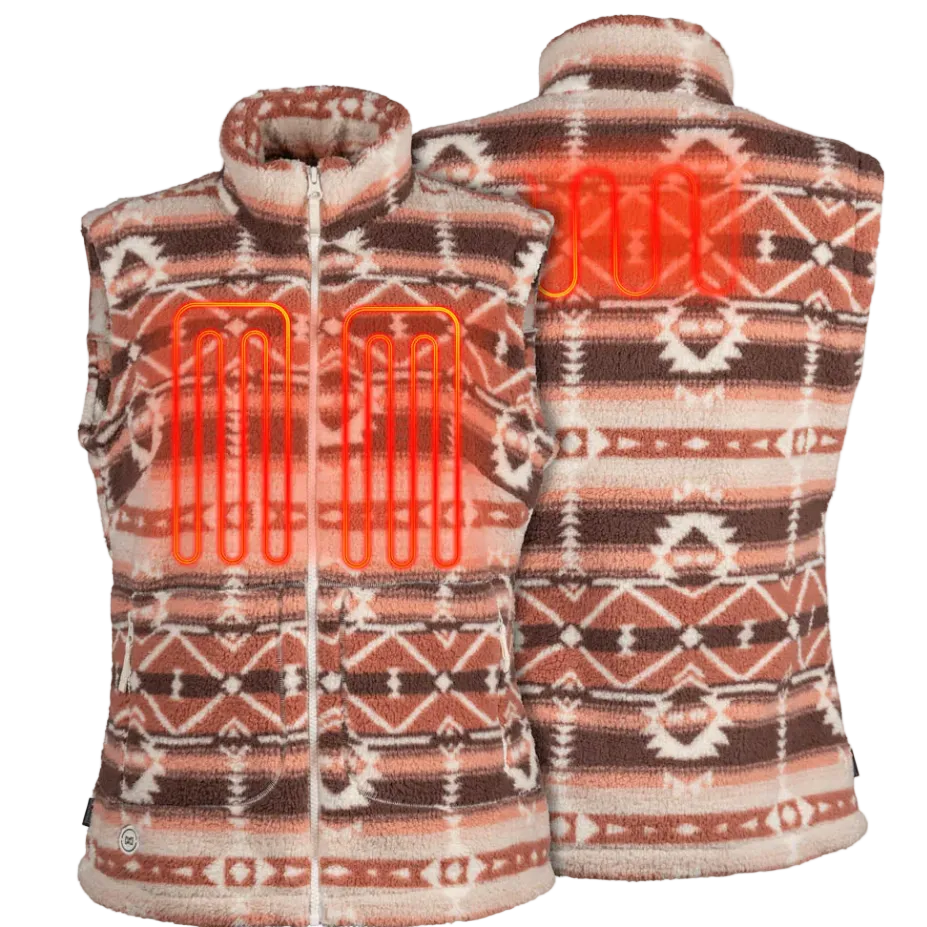 Fieldsheer Women's Upland Long Printed Vest - Clay Aztec