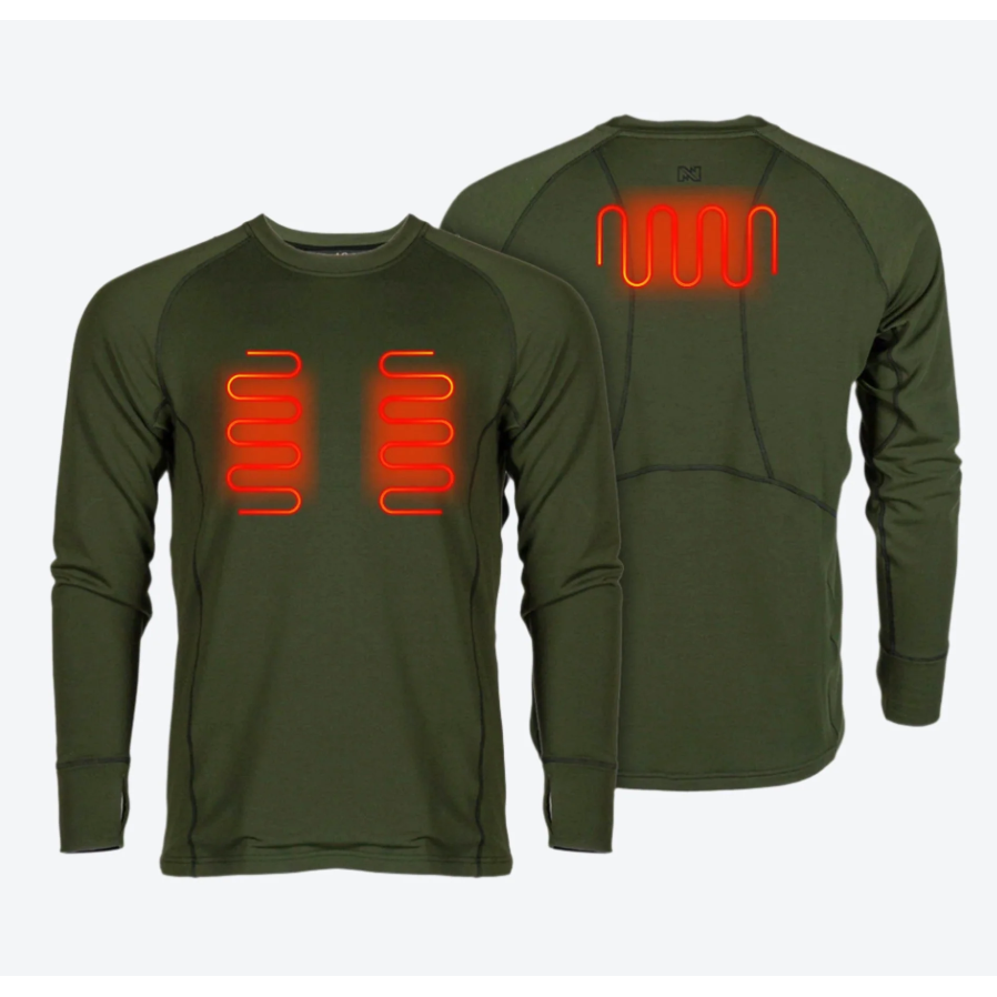 Fieldsheer Men's Baselite Heated Baselayer Shirt - Forest Green