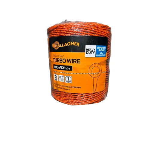 Gallagher 2.5mm Turbo Wire Orange 400m