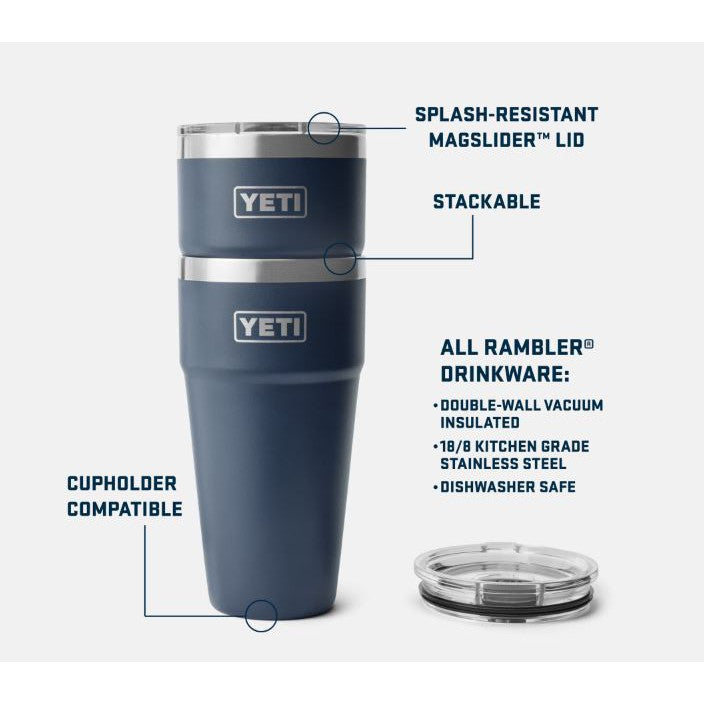 Yeti Rambler 887ml Stackable Cup w/Magslider Lid - Sandstone Pink