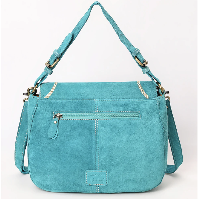 American Darling Women's Genuine Western Suede Leather Crossbody Purse