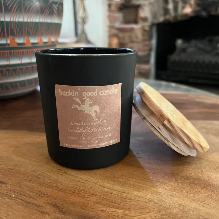 Buckin Good Products Rosewood & Wildflowers Candle