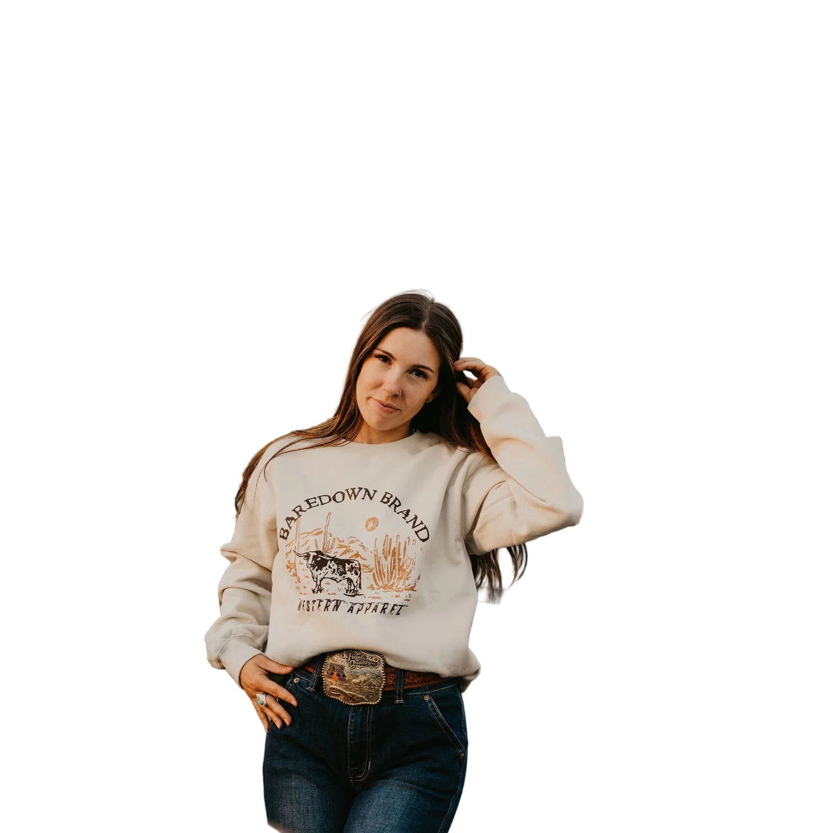 Baredown Brand Grazin'Crewneck-Sand