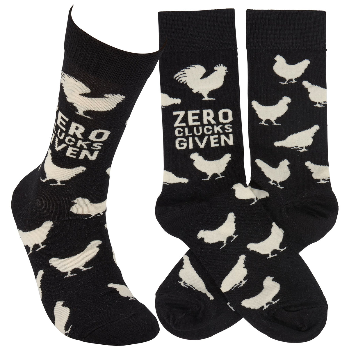 Socks - Zero Clucks - Black/White - Irvine Tack & Western Wear