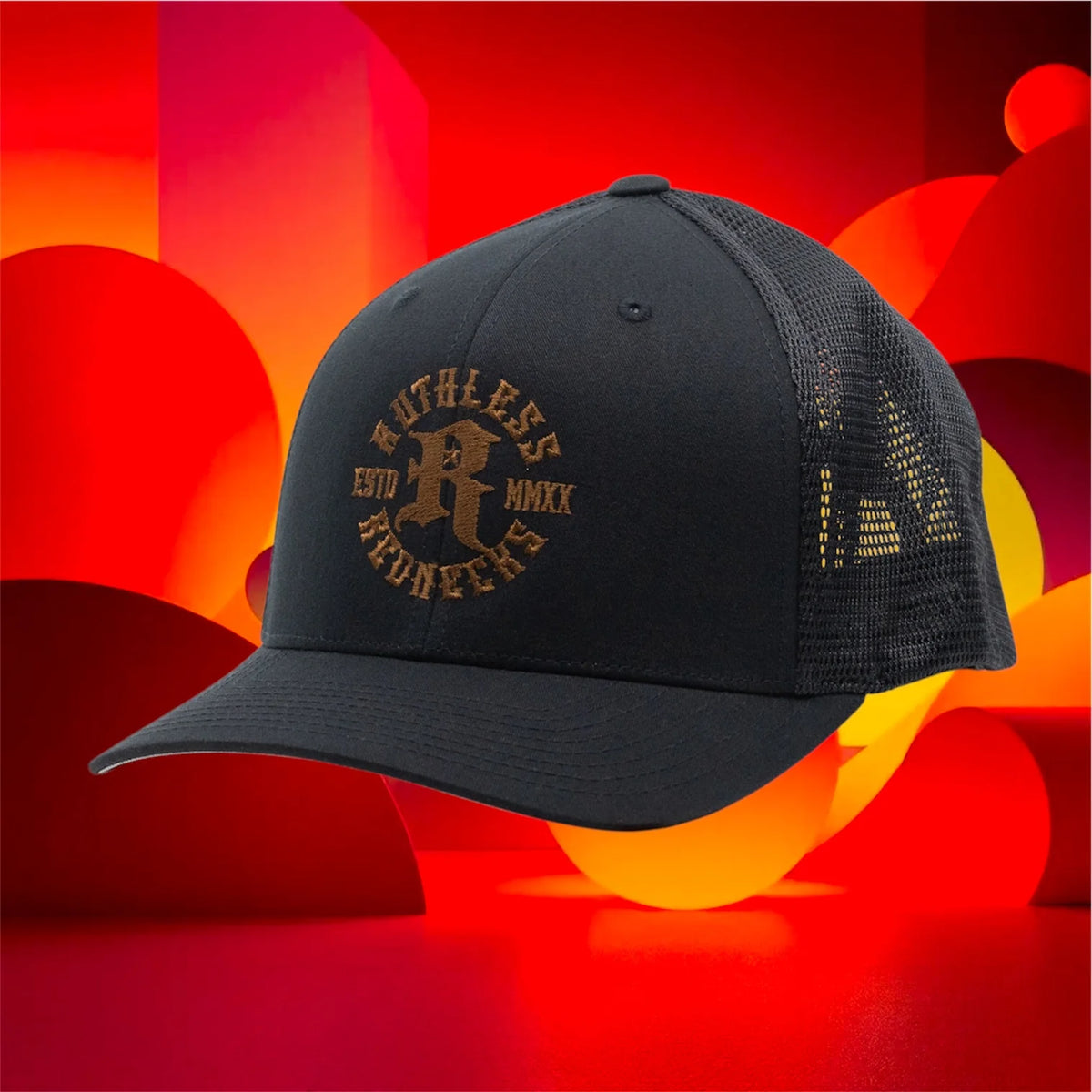 Ruthless Rednecks Icon Curved Brim Hat - Black/Brown