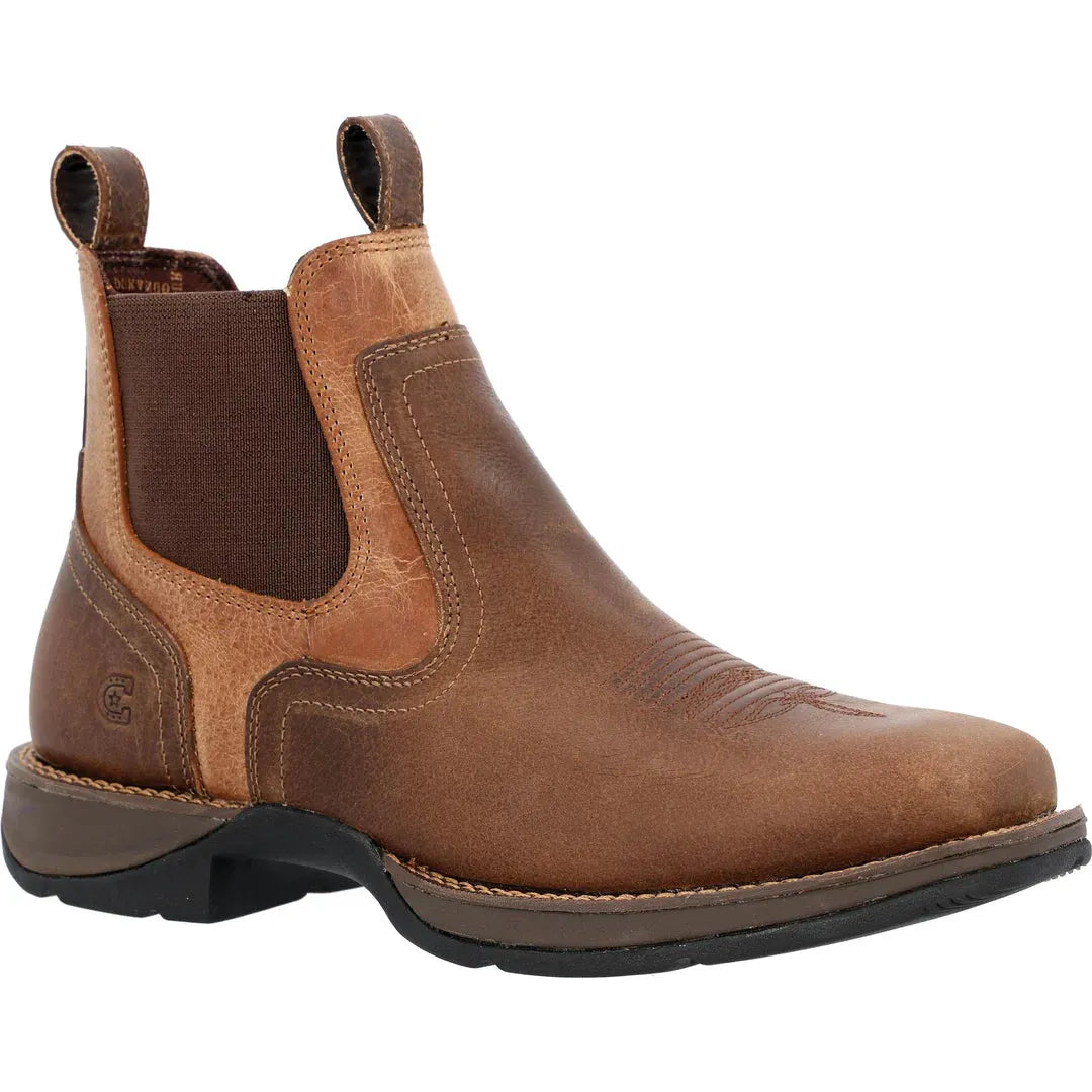 Durango Men's Red Dirt Rebel 6 Square Toe Chelsea - Old Town Brown/Tan - Irvine Tack & Western Wear
