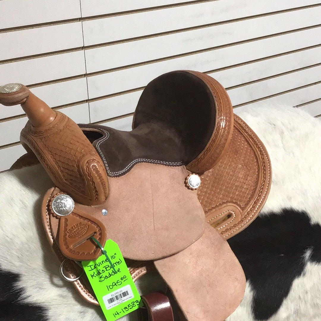 Irvine Kid's 10" Barrel Saddle - 1/2 Basic Tooling