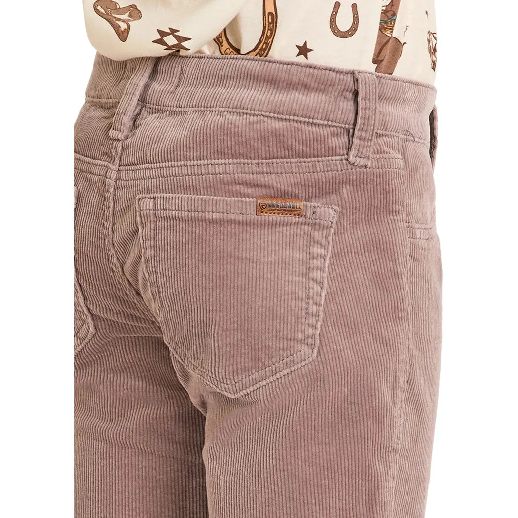 Rock & Roll Girl's Corduroy Flare Jeans - Mauve