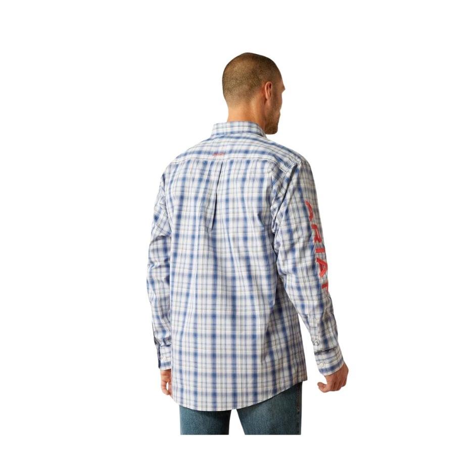 Ariat Men's Long Sleeve Pro Series Team Princeton Classic Fit Shirt- Navy/Red