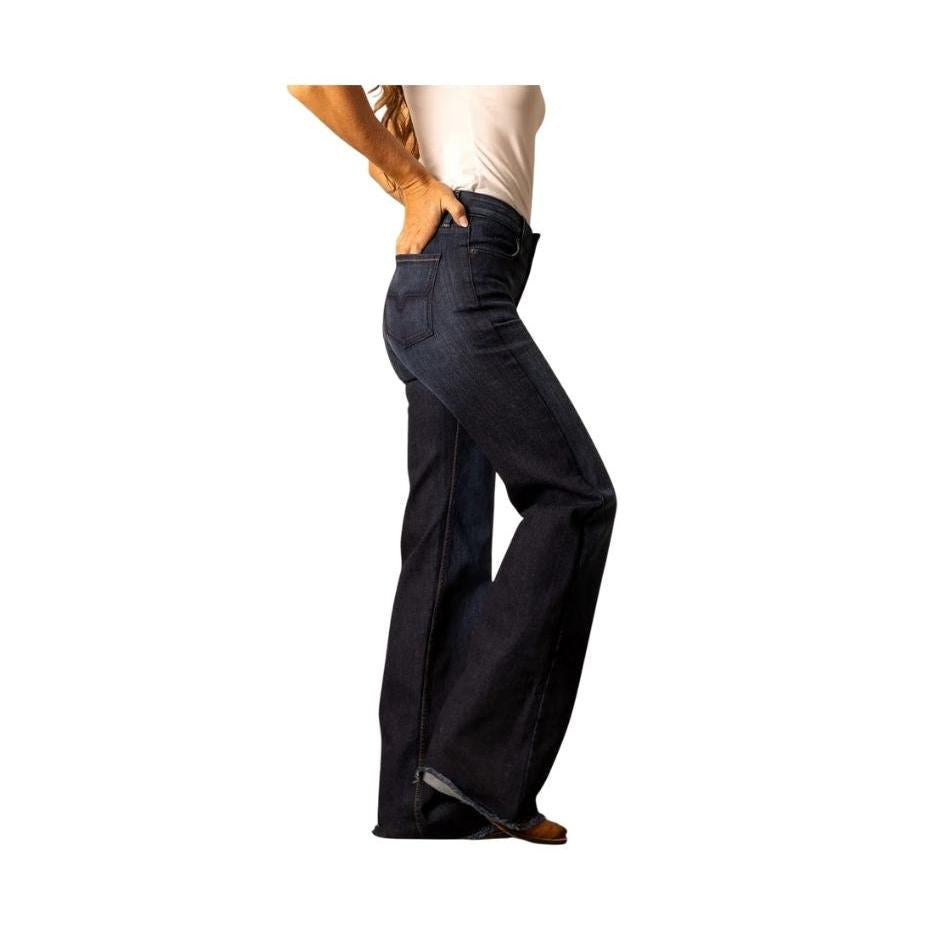 Kimes Women's Olivia High Rise Wide Leg Jeans - DARK WASH - Irvine Tack & Western Wear