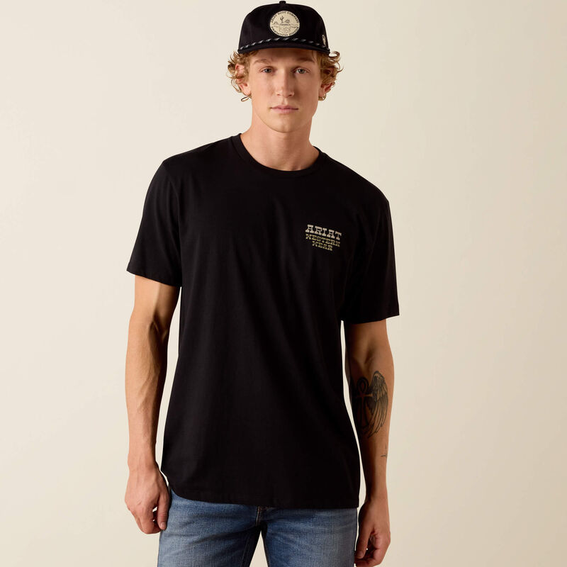 Ariat Men's Country & Western Lockup Classic Fit Tee Shirt - Black