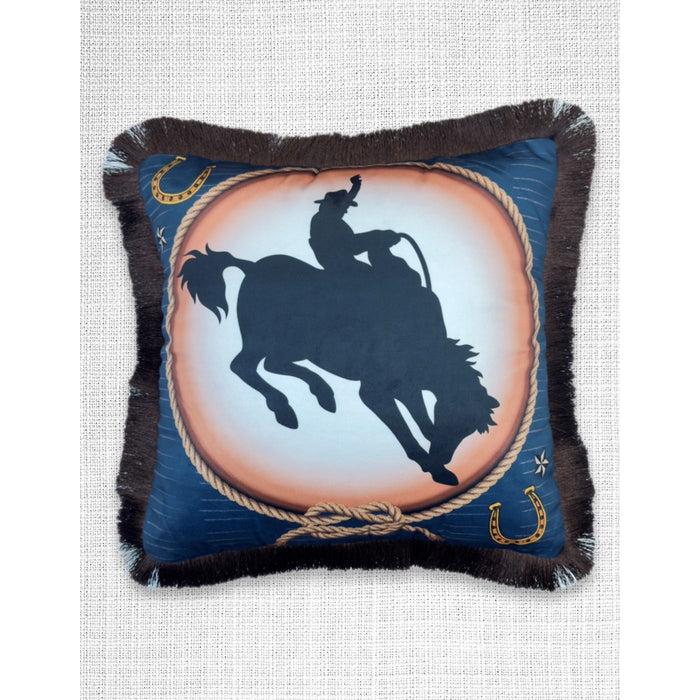 El Paso Velveteen Fringed Pillow Cover- - Irvine Tack & Western Wear