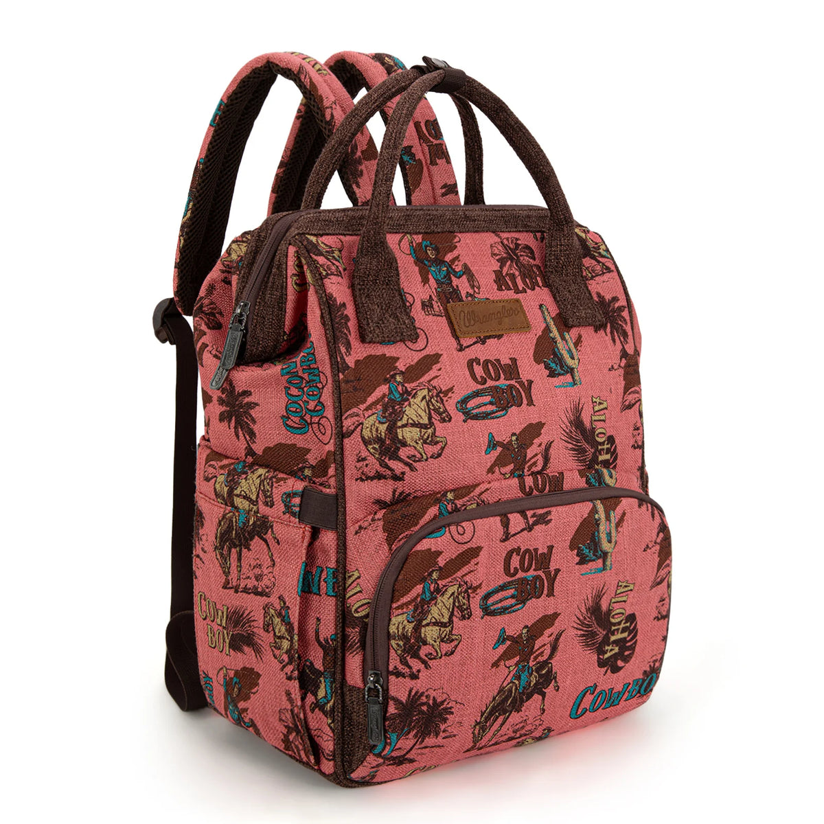 Montana West Wrangler Vintage Retro Cowboy Cool Print Backpack- Multiple Colours