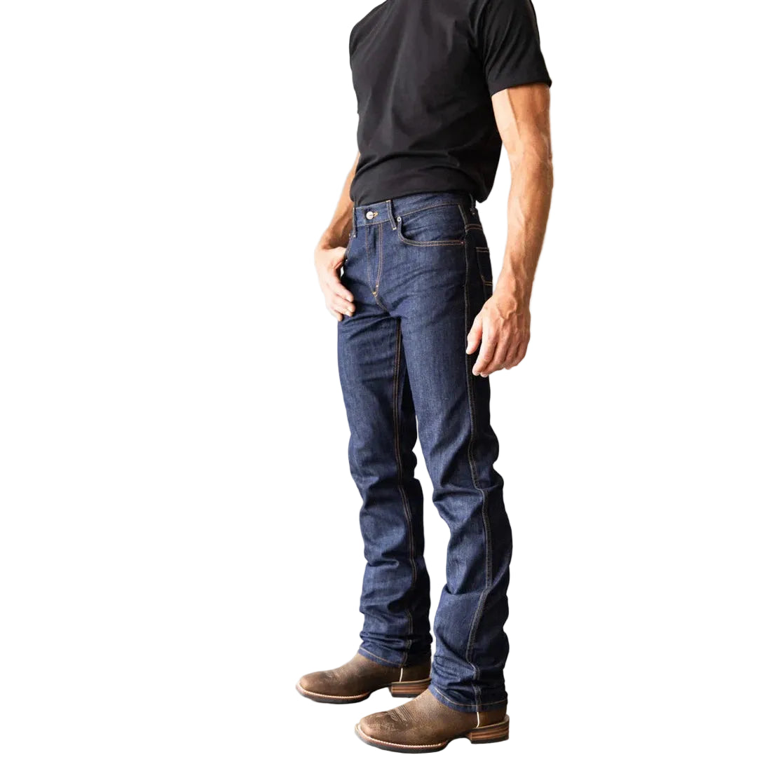 Kimes Men's Cal Higher Rise Straight Bootcut Jeans - Blue - Irvine Tack & Western Wear