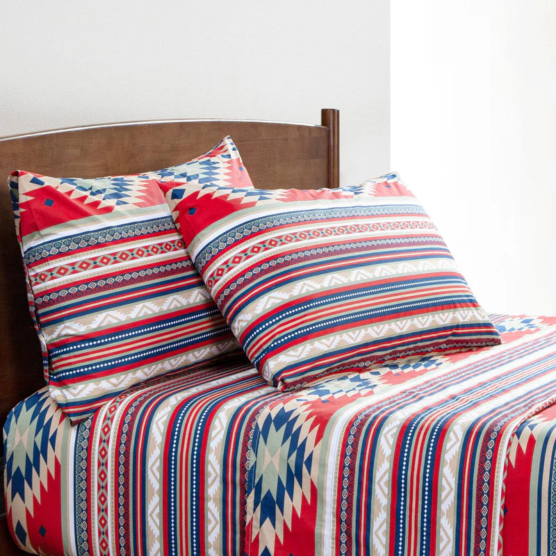 Aztec 200 Thread Count Sheet Set- Red
