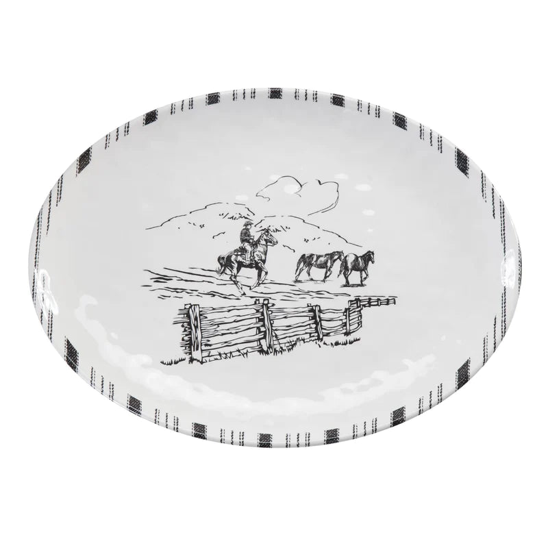 HiEnd Accents Ranch Life Melamine Serving Platter