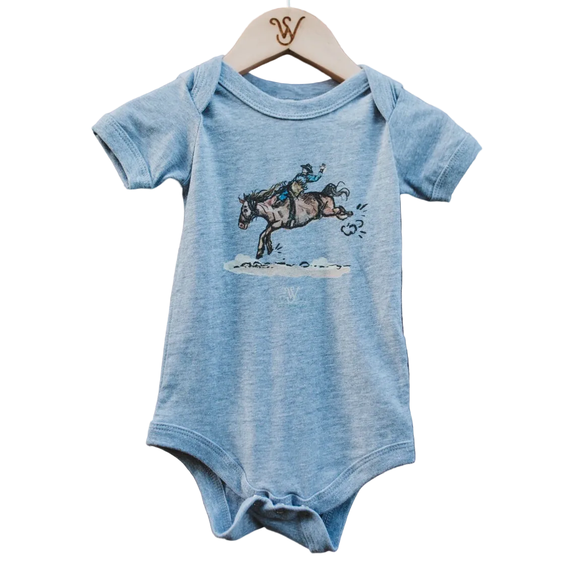 Sage West Kid's Bareback Onesie - Grey