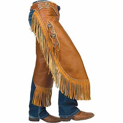 Weaver Leather Brown Pull-Up Fashion Chink with Floral Yoke Set - Irvine Tack & Western Wear