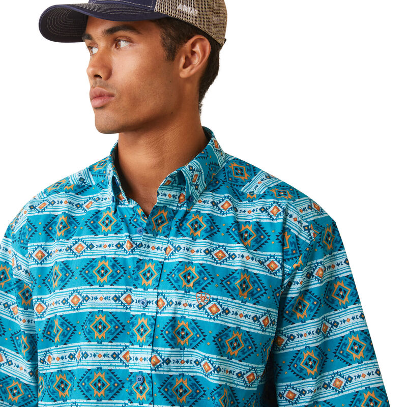 Ariat Men's Konner Classic Fit Shirt - Enamel Blue
