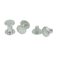 Weaver Leather Chicago Screw Handy Pack Nickel over Brass, Floral - Irvine Tack & Western Wear