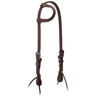 Weaver Leather Working Tack Chevron Designer Hardware Sliding Ear Headstall - Canyon Rose - Irvine Tack & Western Wear