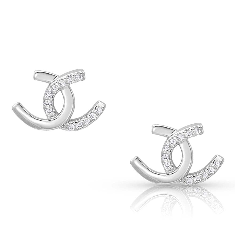 Montana Silversmiths Horseshoe Happiness Earrings - Irvine Tack & Western Wear