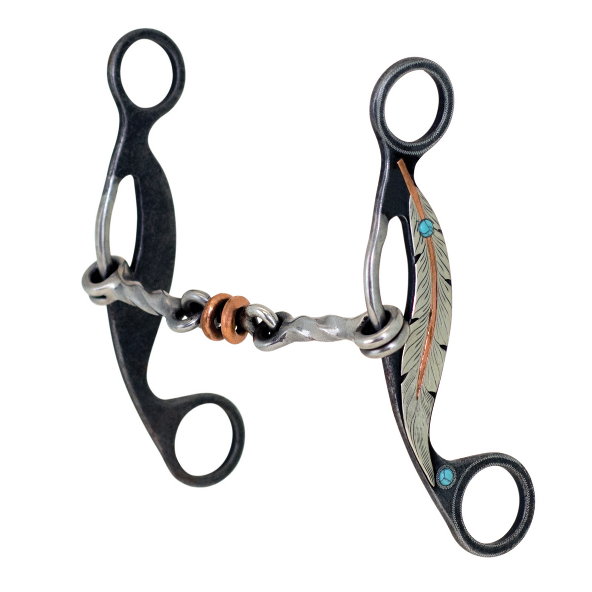 Cowboy Tack Feather Collection Twisted Dog Bone Gag Bit - Irvine Tack & Western Wear