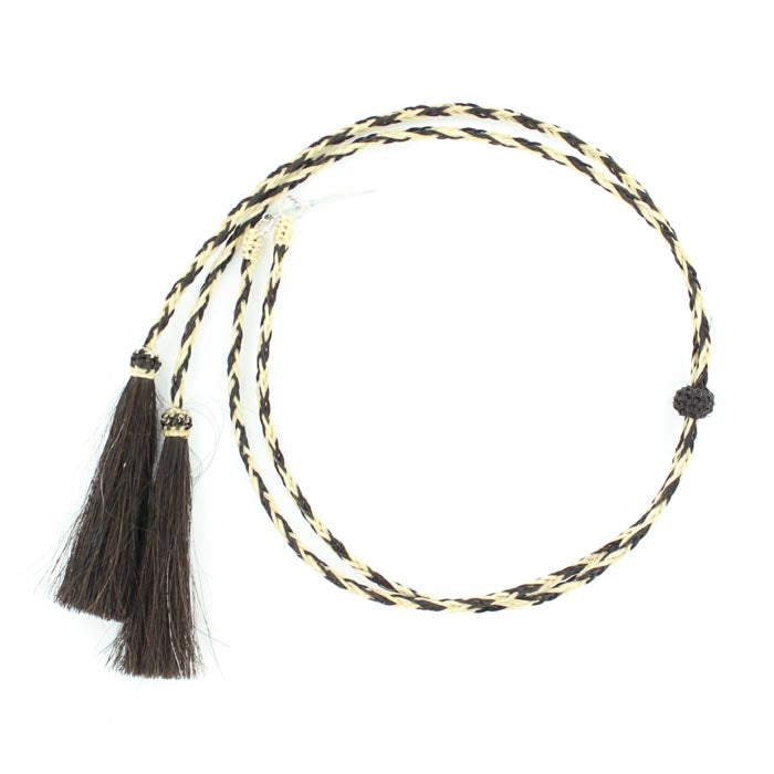 Horse Hair Stampede String with Pins, Natural