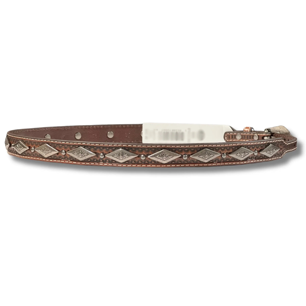 Tri Concho Hat Band- Brown