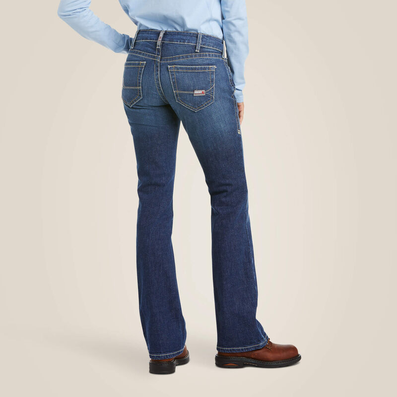 Ariat Women's FR Dura-Stretch Basic Bootcut Jeans - Blue Quartz - Irvine Tack & Western Wear