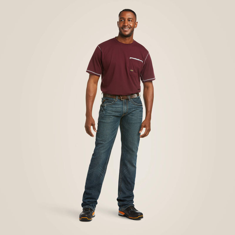 Ariat Rebar M5 Durastretch Edge STK Straight Jean Mens Low Rise - Ironside - Irvine Tack & Western Wear