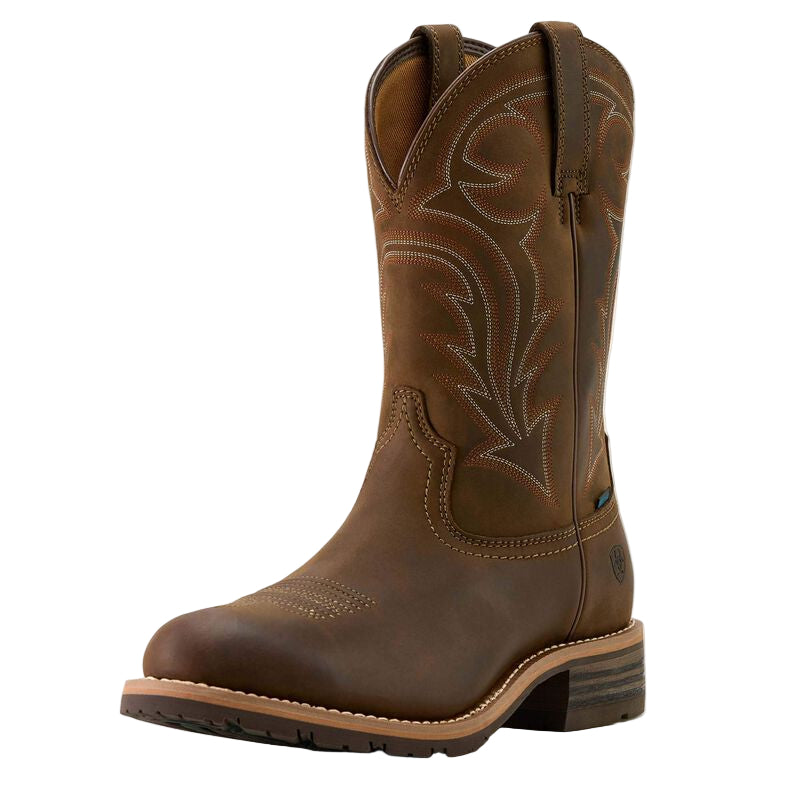 Ariat Men's Hybrid Rancher  U Toe Cowboy Boot- Distressed Brown