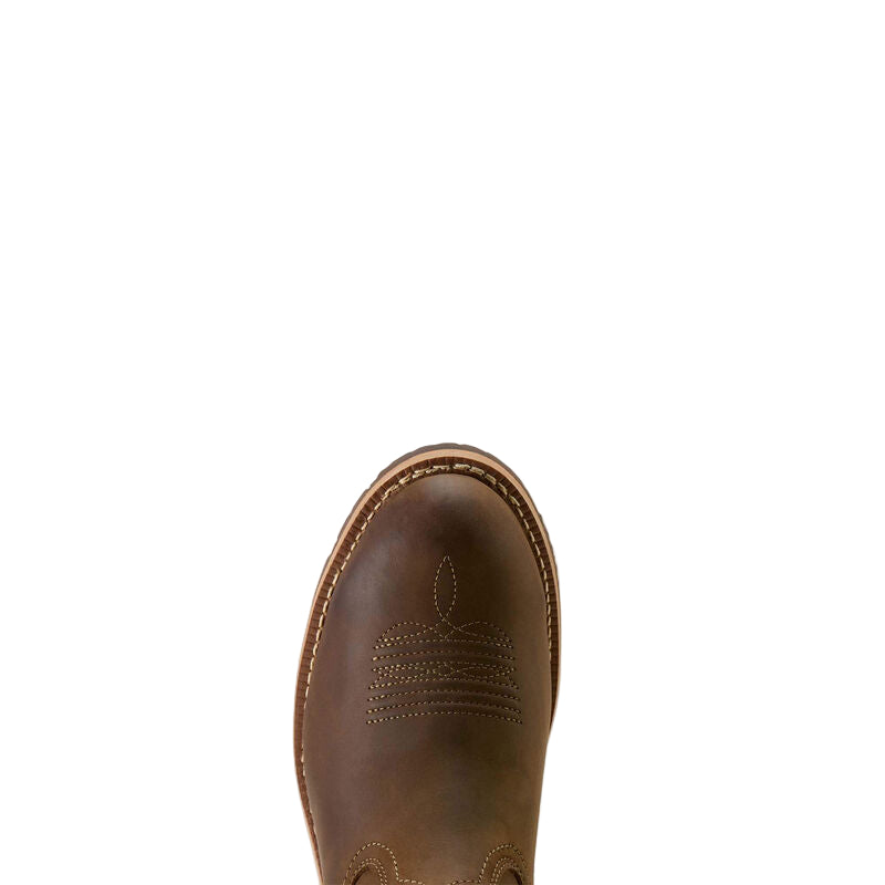 Ariat Men's Hybrid Rancher  U Toe Cowboy Boot- Distressed Brown