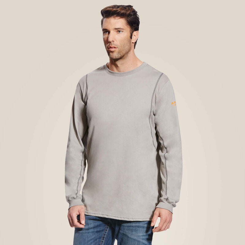 Ariat Men's Fire Resistant AC Crew T-Shirt - Silver Fox