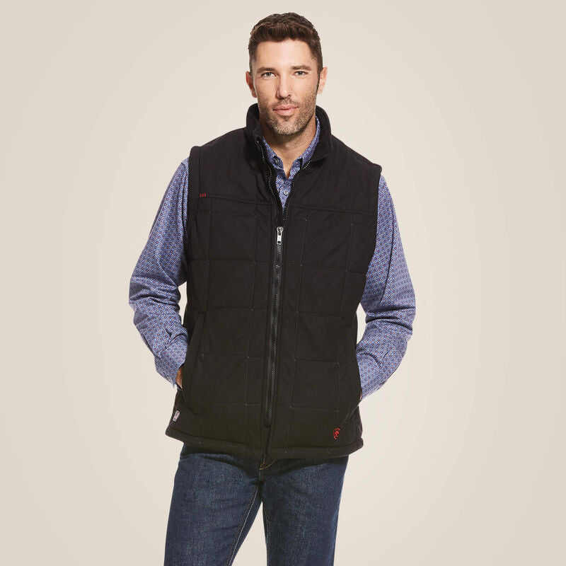 Ariat Men's Fire Resistant Crius Insulated Vest - Black