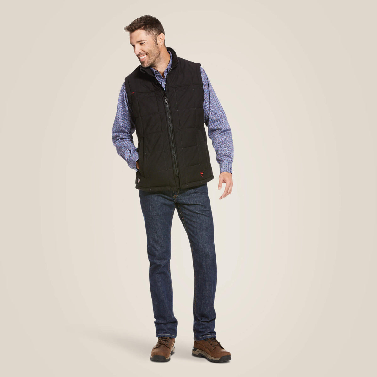 Ariat Men's Fire Resistant Crius Insulated Vest - Black
