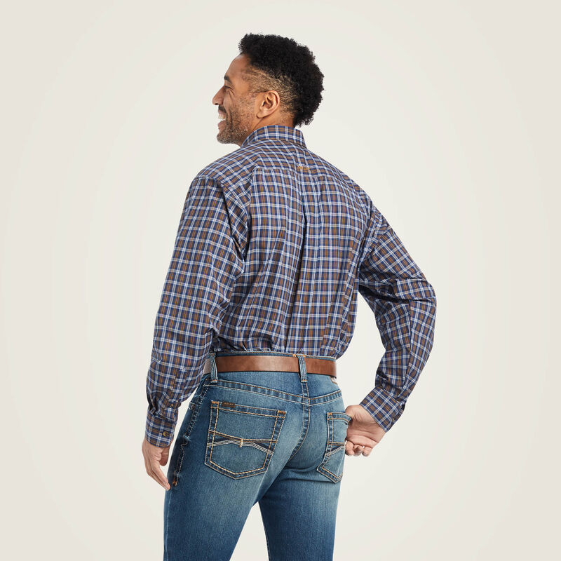 Ariat Men's Pro Giacomo STR Classic LS Shirt Estate - Blue