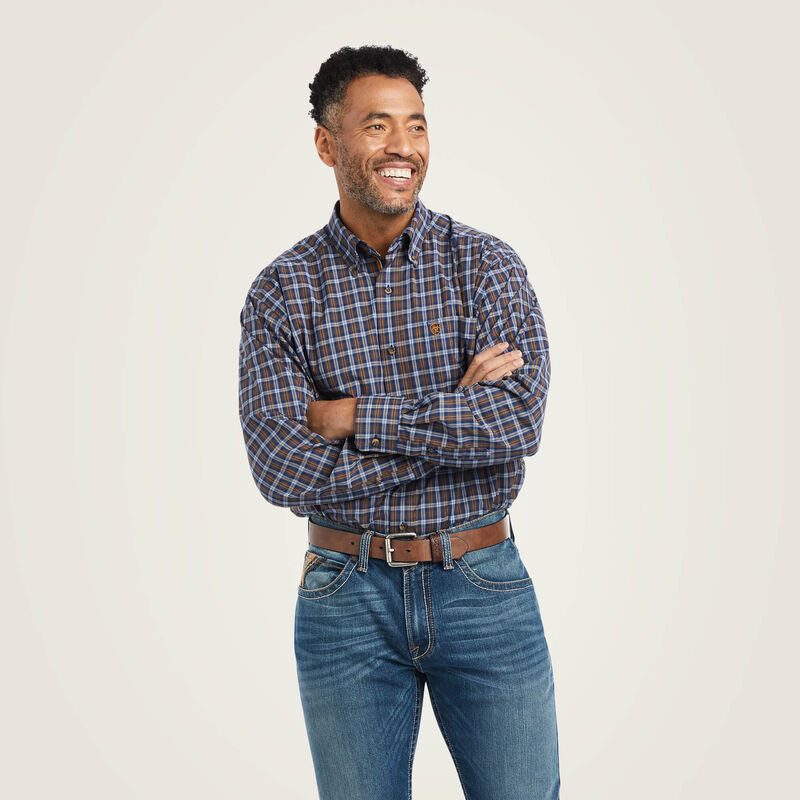 Ariat Men's Pro Giacomo STR Classic LS Shirt Estate - Blue