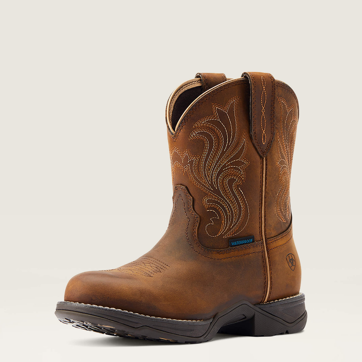 Ariat Women's Anthem Round Toe Shortie Waterproof Western Boots - Glazed Brown - Irvine Tack & Western Wear